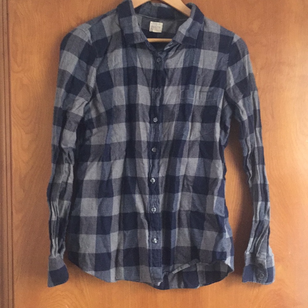 J Crew perfect shirt soft flannel plaid M